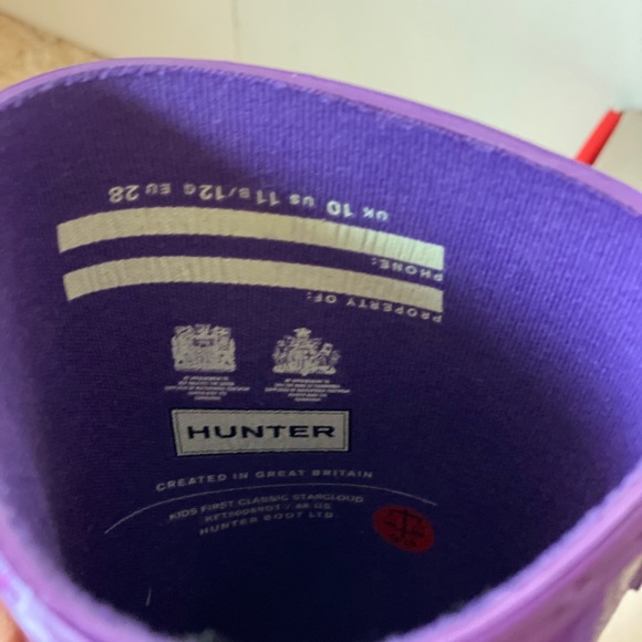 NWT Hunter Boots, sparkle purple - Picture 3 of 5